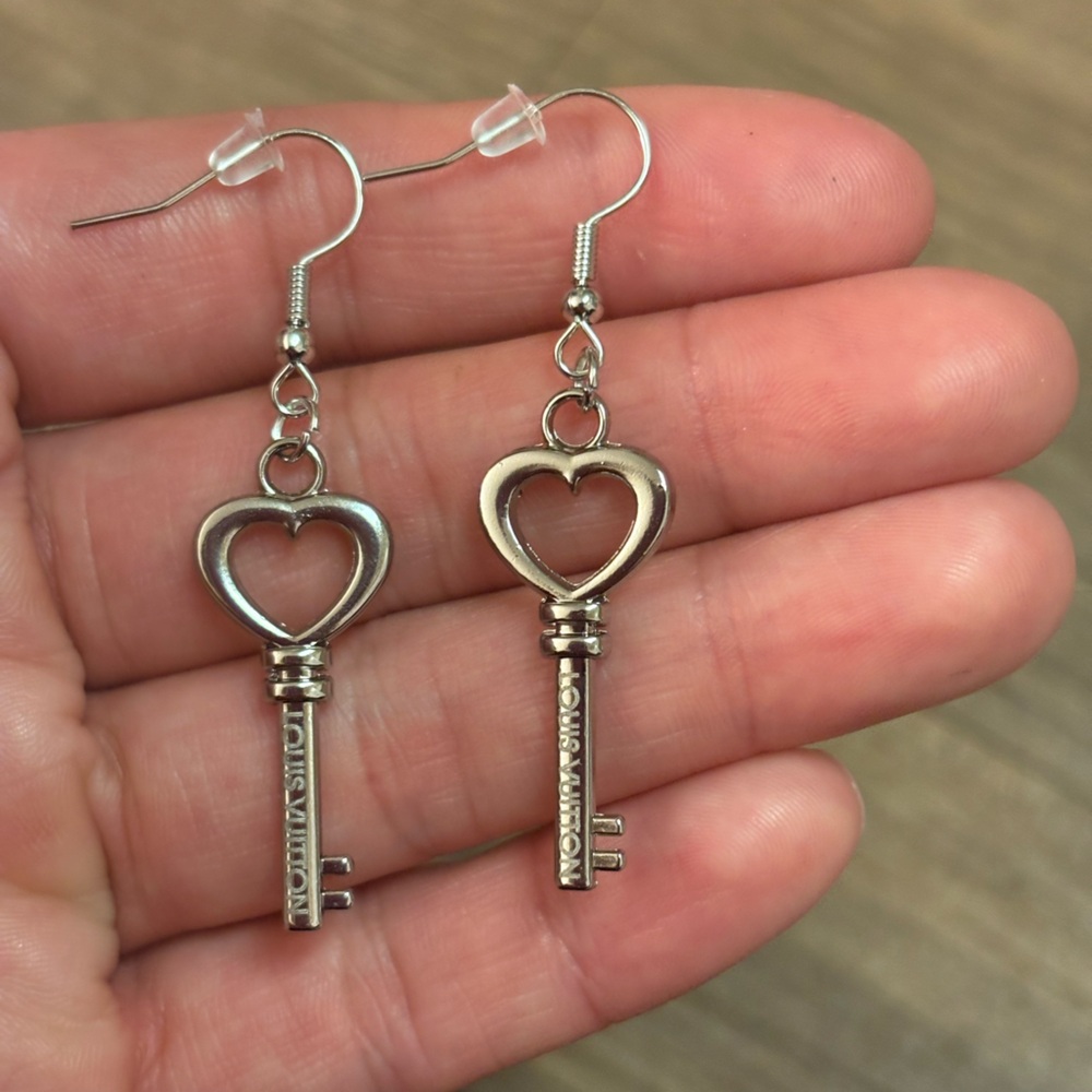 Gold lv earrings